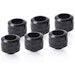 A product image of Alphacool Eiszapfen PRO G1/4" 16mm Hard Tube Compression Fitting 6-Pack (Black)