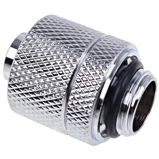 A large main feature product image of Alphacool Eiszapfen G1/4" 10/13mm Soft Tube Compression Fitting 6-Pack (Chrome)