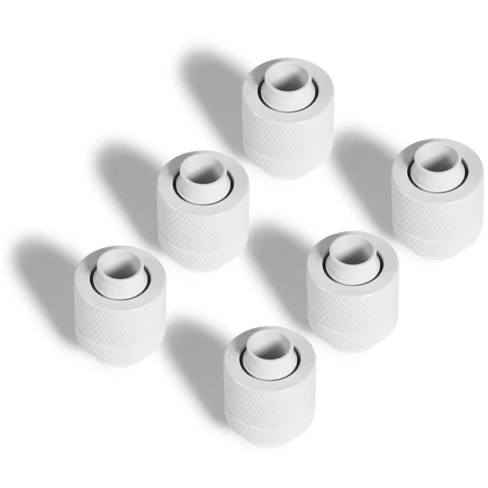 Alphacool Eiszapfen G1/4" 10/13mm Soft Tube Compression Fitting 6-Pack (White)