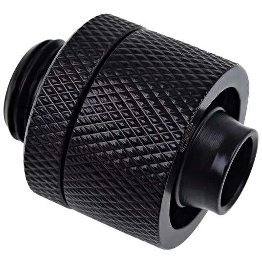 A large main feature product image of Alphacool Eiszapfen G1/4" 10/16mm Soft Tube Compression Fitting (Black)