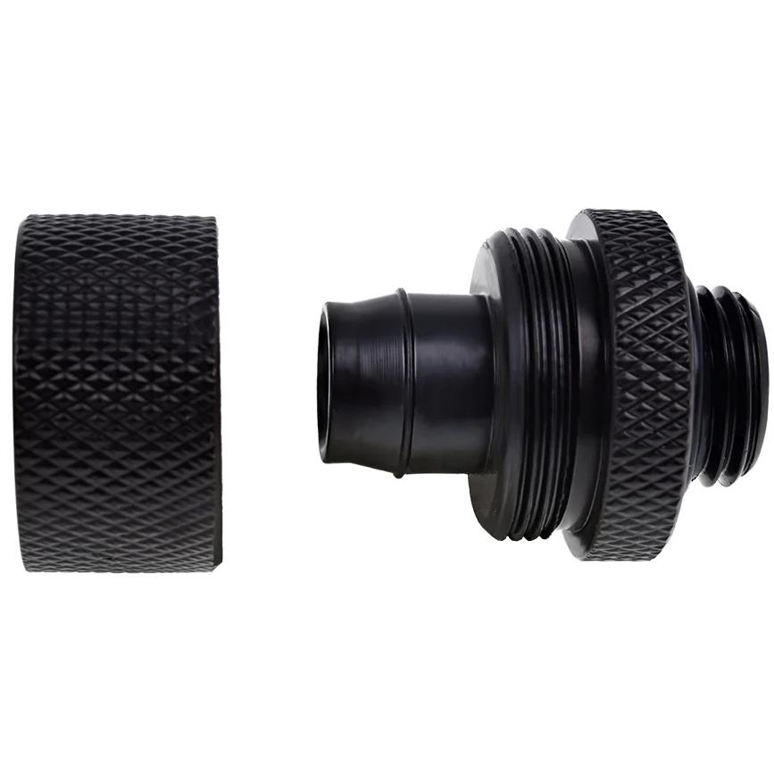 A large main feature product image of Alphacool Eiszapfen G1/4" 10/16mm Soft Tube Compression Fitting (Black)