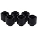 A product image of Alphacool Eiszapfen G1/4" 10/16mm Soft Tube Compression Fitting 6-Pack (Black)