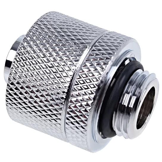 A large main feature product image of Alphacool Eiszapfen G1/4" 10/16mm Soft Tube Compression Fitting 6-Pack (Chrome)