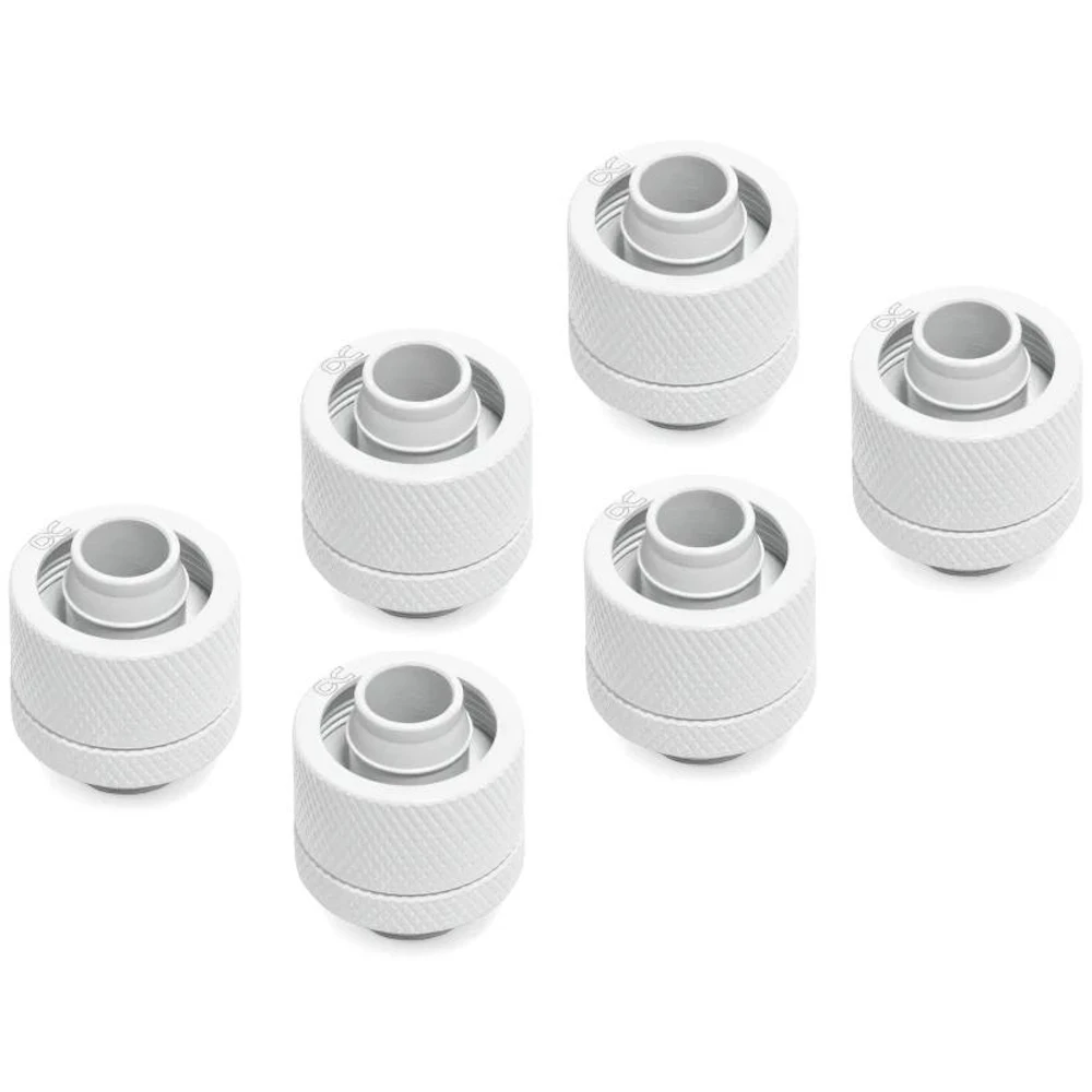 Alphacool Eiszapfen G1/4" 10/16mm Soft Tube Compression Fitting 6-Pack (White)