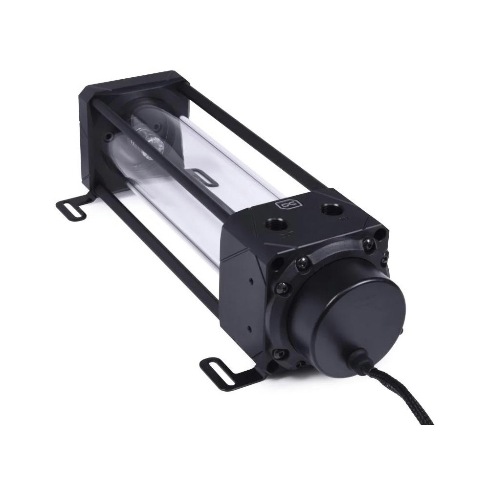 A large main feature product image of Alphacool Eisbecher 250 Aurora ARGB D5 Pump/Reservoir Combo (Acetal/Glass)