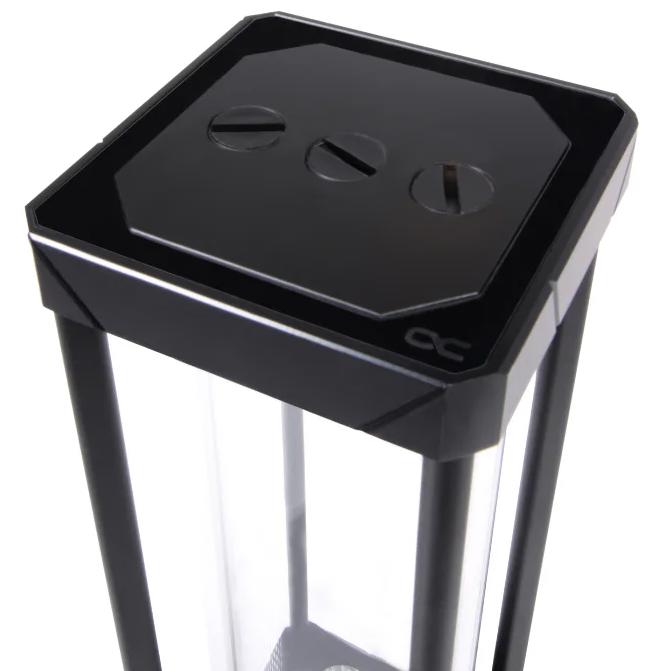 A large main feature product image of Alphacool Eisbecher 250 Aurora ARGB D5 Pump/Reservoir Combo (Acetal/Glass)