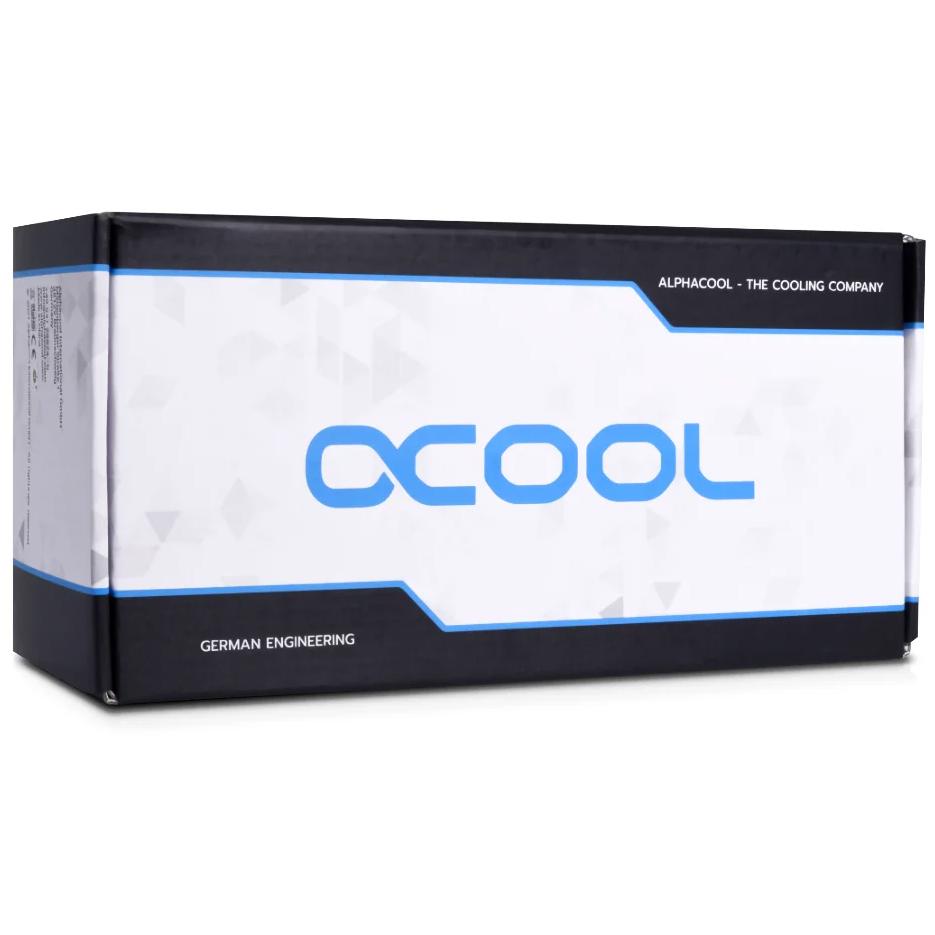 A large main feature product image of Alphacool Eisbecher 250 Aurora ARGB D5 Pump/Reservoir Combo (Acetal/Glass)