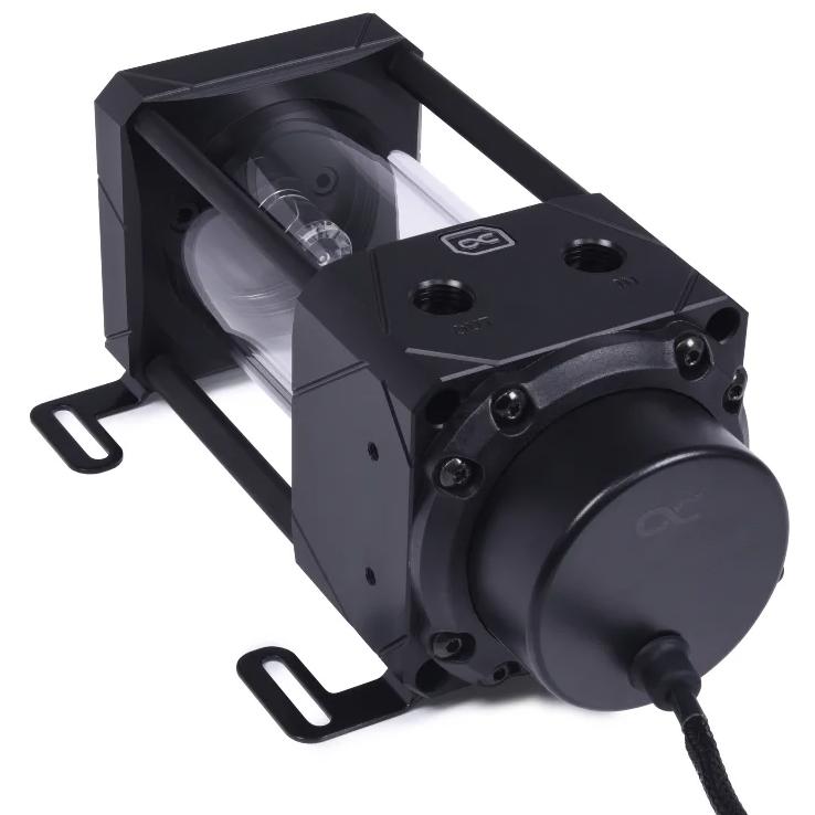 A large main feature product image of Alphacool Eisbecher 150 Aurora ARGB D5 Pump/Reservoir Combo (Acetal/Glass)