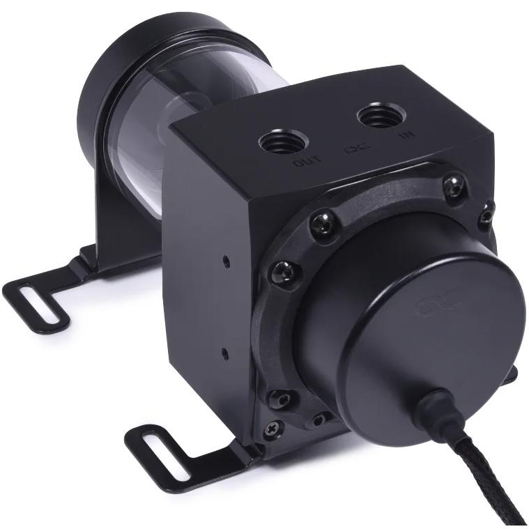 A large main feature product image of Alphacool Core 100 Aurora ARGB D5 Pump/Reservoir Combo (Acetal/Acrylic)