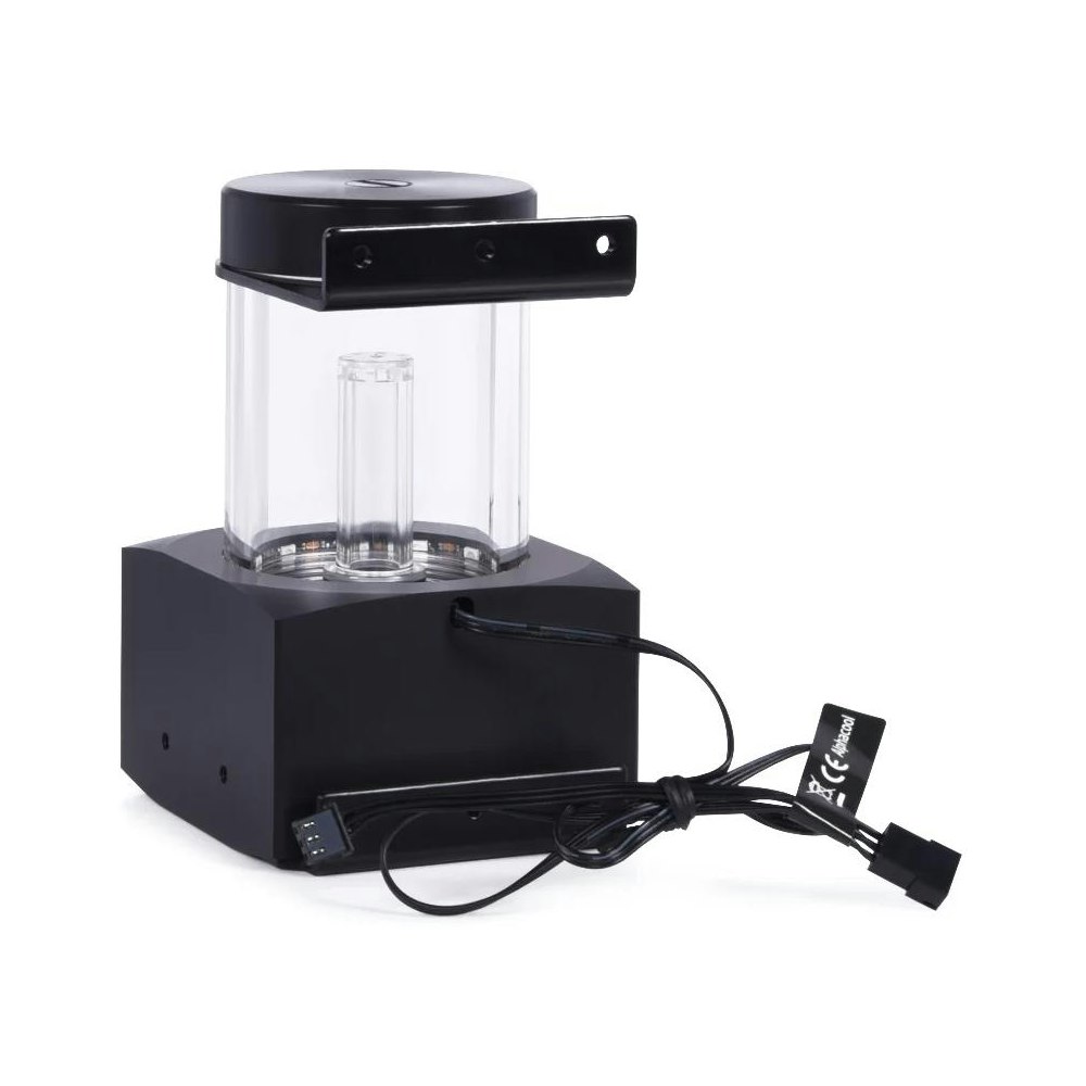 A large main feature product image of Alphacool Core 100 Aurora ARGB D5 Pump/Reservoir Combo (Acetal/Acrylic)