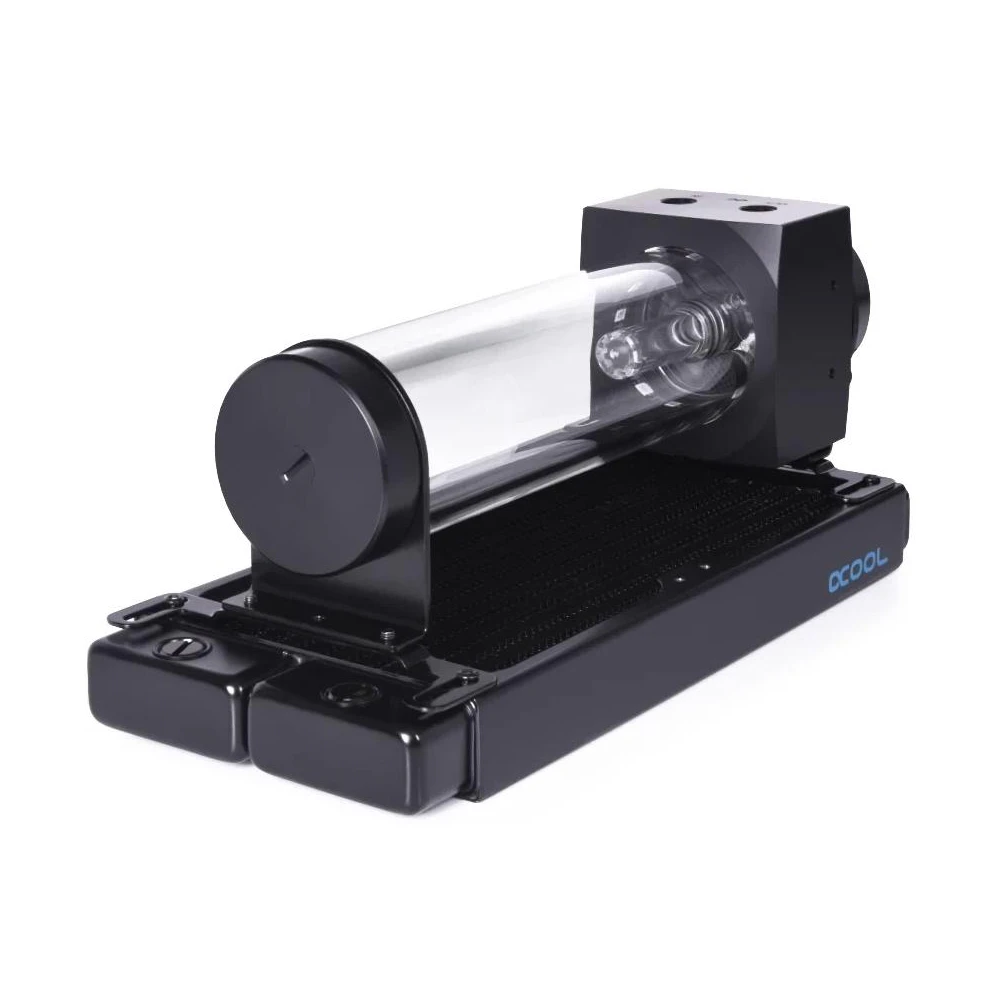 A large main feature product image of Alphacool Core 200 Aurora ARGB D5 Reservoir (Acetal/Acrylic)