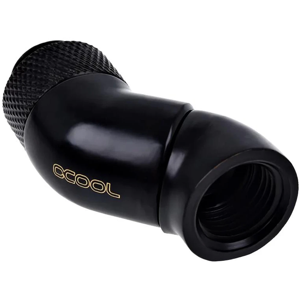 Alphacool Eiszapfen G1/4" 45 Degree Double Rotary Fitting (Black)