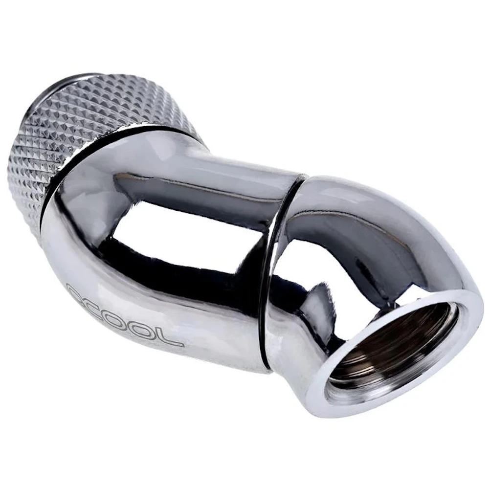 Alphacool Eiszapfen G1/4" 45 Degree Double Rotary Fitting (Chrome)