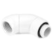 A product image of Alphacool Eiszapfen G1/4" 45 Degree Double Rotary Fitting (White)