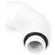 A small tile product image of Alphacool Eiszapfen G1/4" 45 Degree Double Rotary Fitting (White)