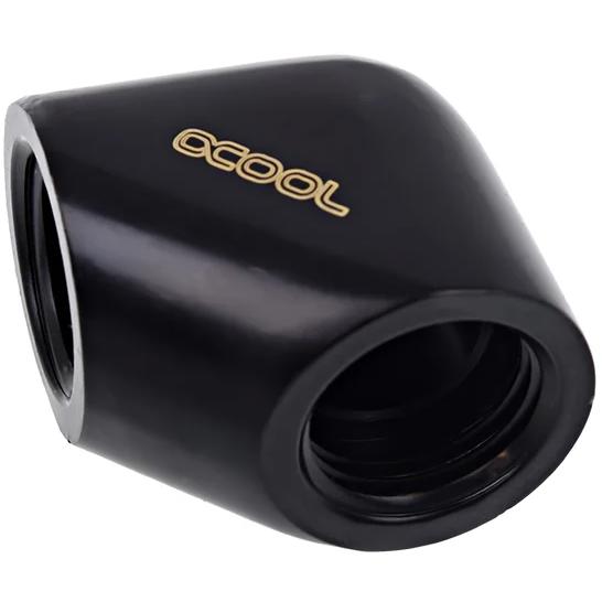 A large main feature product image of Alphacool Eiszapfen G1/4" 90 Degree 25mm Elbow Fitting (Black)
