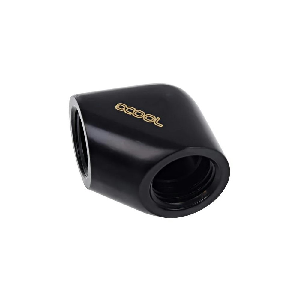 A large main feature product image of Alphacool Eiszapfen G1/4" 90 Degree 25mm Elbow Fitting (Black)