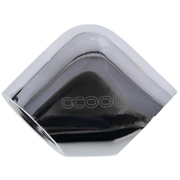 A large main feature product image of Alphacool Eiszapfen G1/4" 90 Degree 25mm Elbow Fitting (Chrome)
