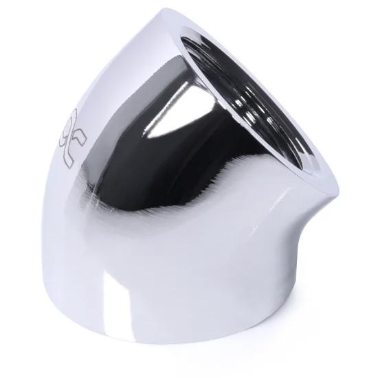 A large main feature product image of Alphacool Eiszapfen G1/4" 45 Degree Elbow Fitting (Chrome)