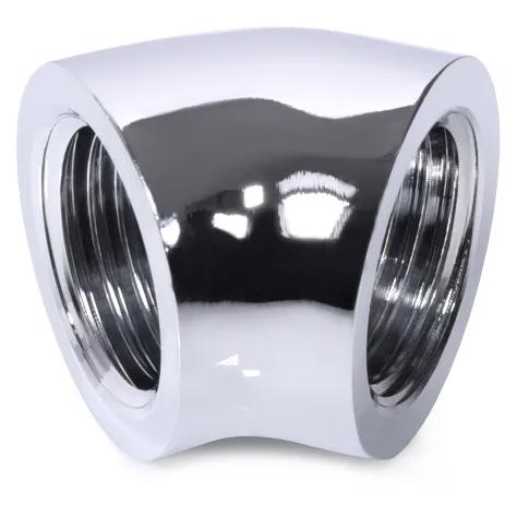 A large main feature product image of Alphacool Eiszapfen G1/4" 45 Degree Elbow Fitting (Chrome)