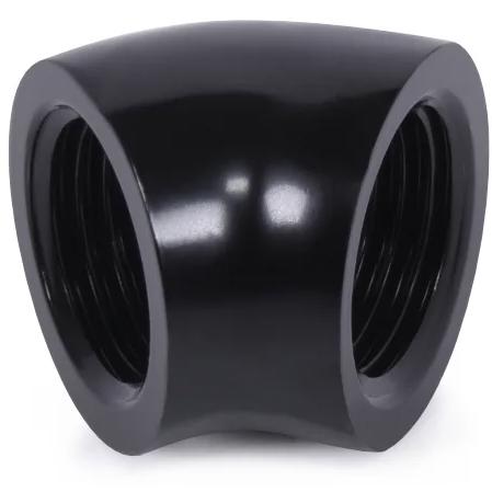 A large main feature product image of Alphacool Eiszapfen G1/4" 45 Degree Elbow Fitting (Black)