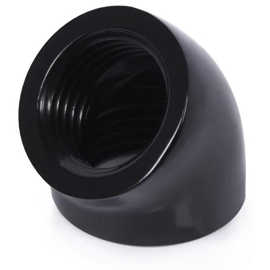 A large main feature product image of Alphacool Eiszapfen G1/4" 45 Degree Elbow Fitting (Black)