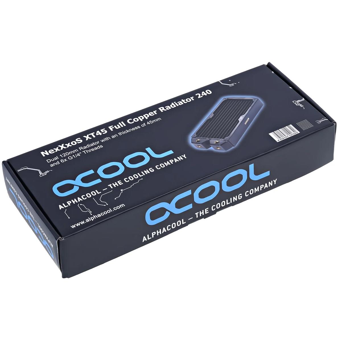 A large main feature product image of Alphacool NexXxoS XT45 Full Copper 240 x 45mm Radiator