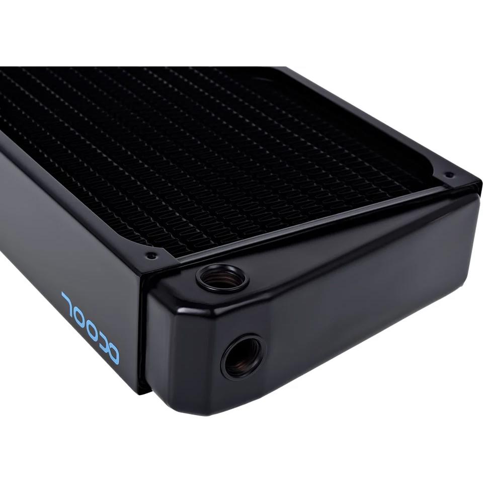 A large main feature product image of Alphacool NexXxoS XT45 Full Copper X-Flow 420 x 45mm Radiator