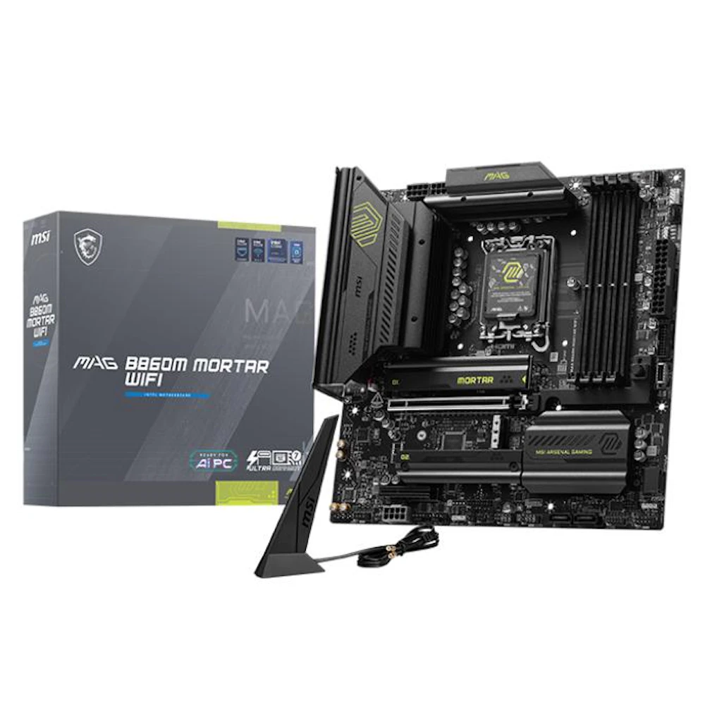 MSI MAG B860M Mortar WiFi LGA1851 mATX Desktop Motherboard