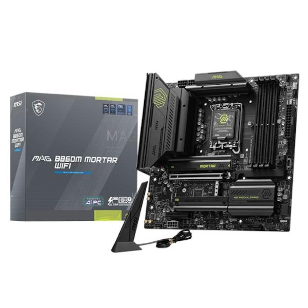 MSI MAG B860M Mortar WiFi LGA1851 mATX Desktop Motherboard
