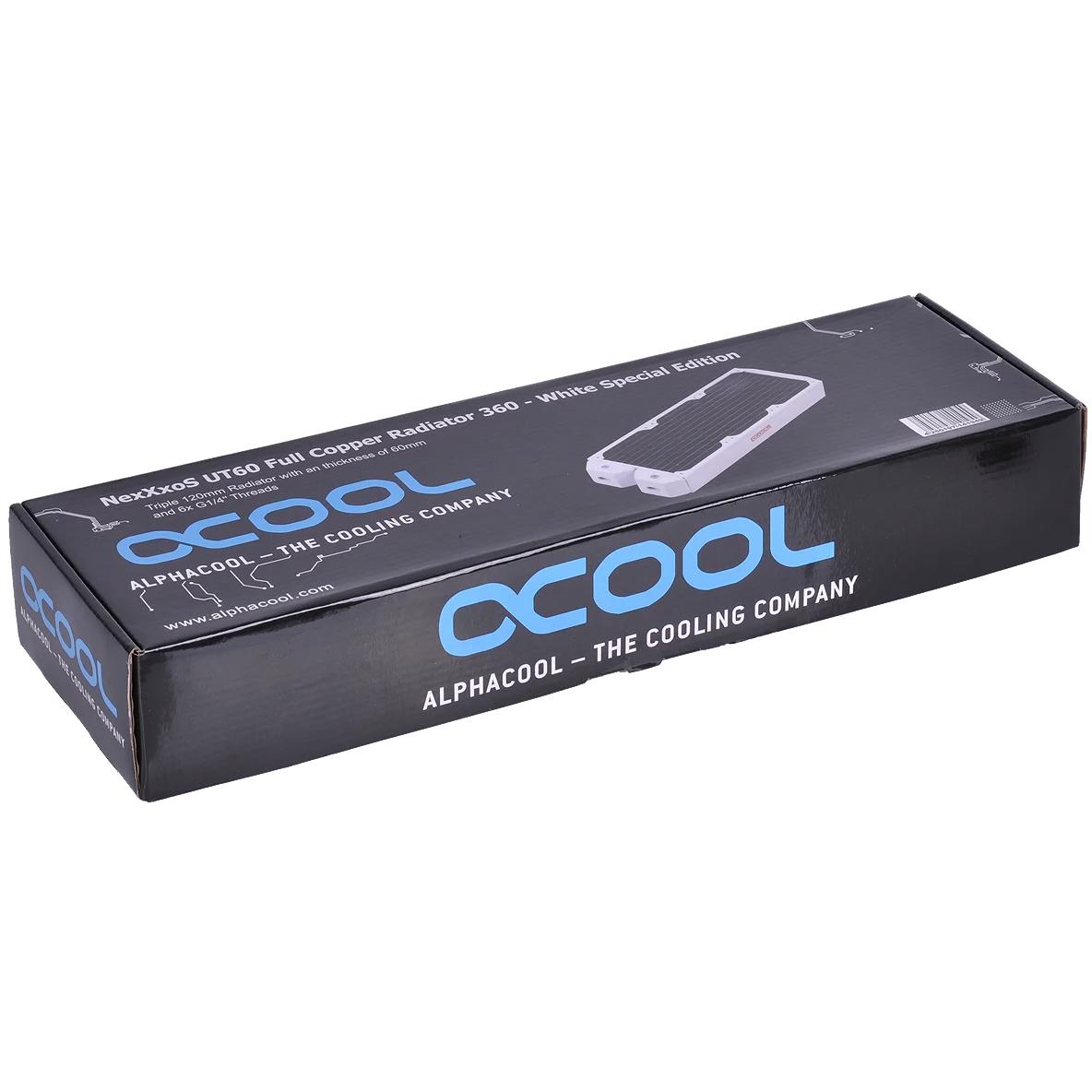 A large main feature product image of Alphacool NexXxoS UT60 Full Copper 360 x 60mm Radiator (White)