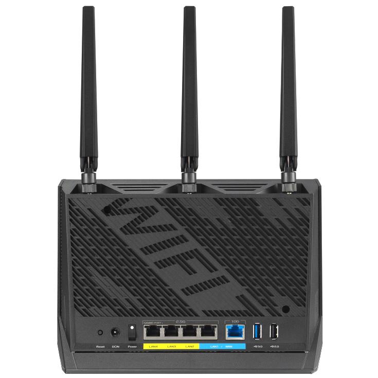 A large main feature product image of ASUS RT-BE86U Dual Band WiFi 7 802.11be Extendable Router