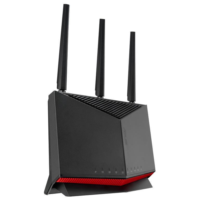 A large main feature product image of ASUS RT-BE86U Dual Band WiFi 7 802.11be Extendable Router