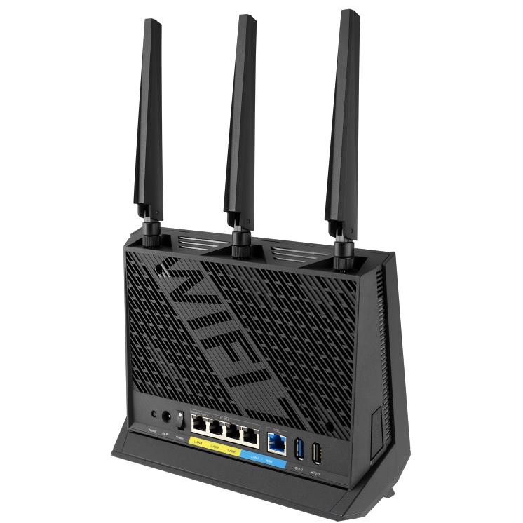 A large main feature product image of ASUS RT-BE86U Dual Band WiFi 7 802.11be Extendable Router