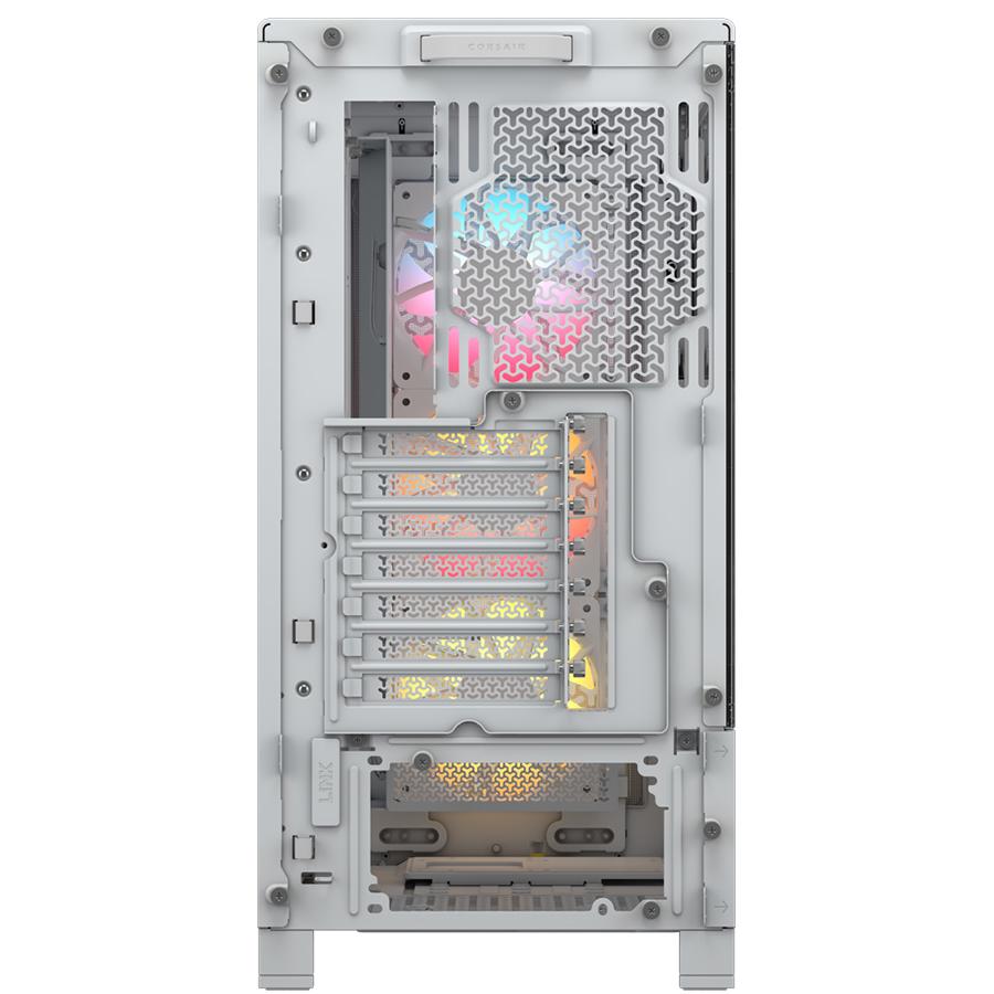 A large main feature product image of Corsair Frame 4000D RS ARGB Mid Tower Case (White)