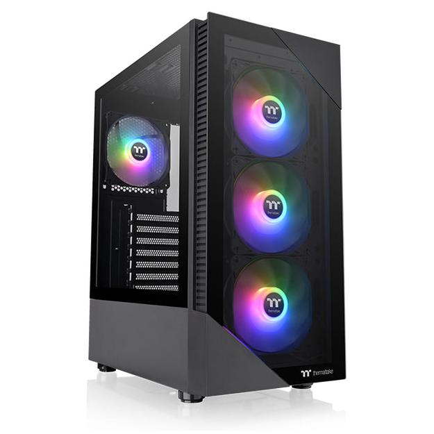 A large main feature product image of Thermaltake View 200 PLUS - ARGB TG Mid Tower Case (Black)