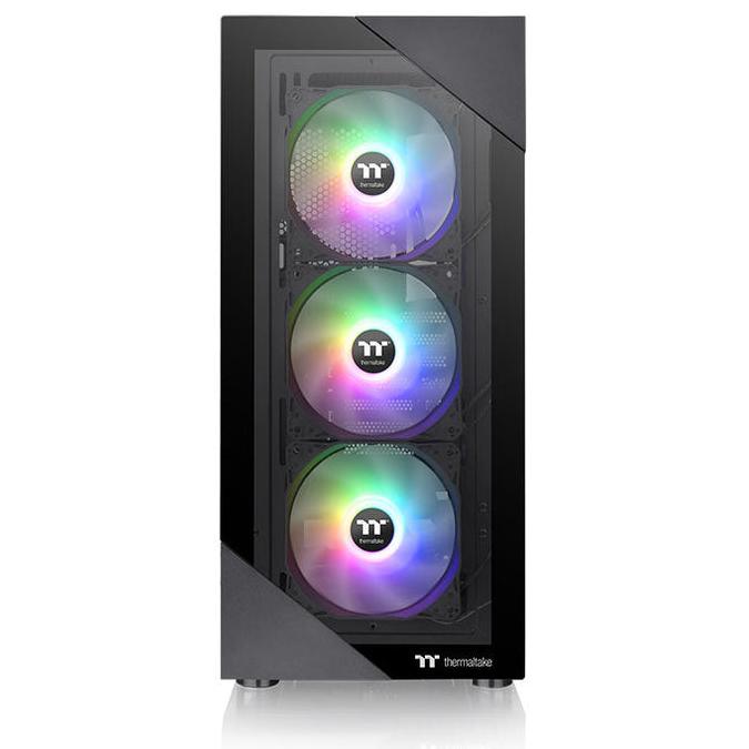 A large main feature product image of Thermaltake View 200 PLUS - ARGB TG Mid Tower Case (Black)