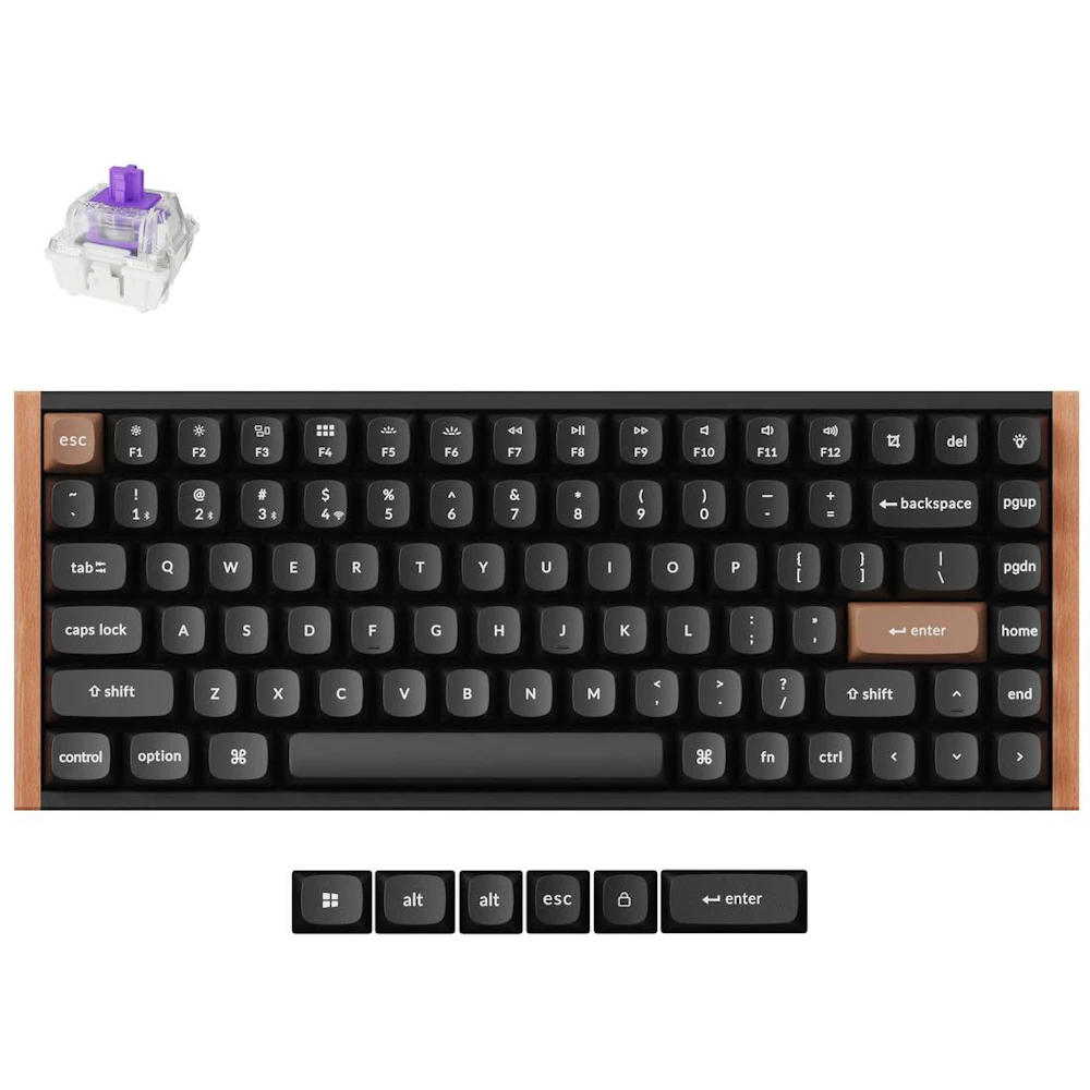 Keychron K2 HE Special Edition - 75% QMK RGB Wireless Custom Keyboard - Black (Gateron Nebula Magnetic Switch)