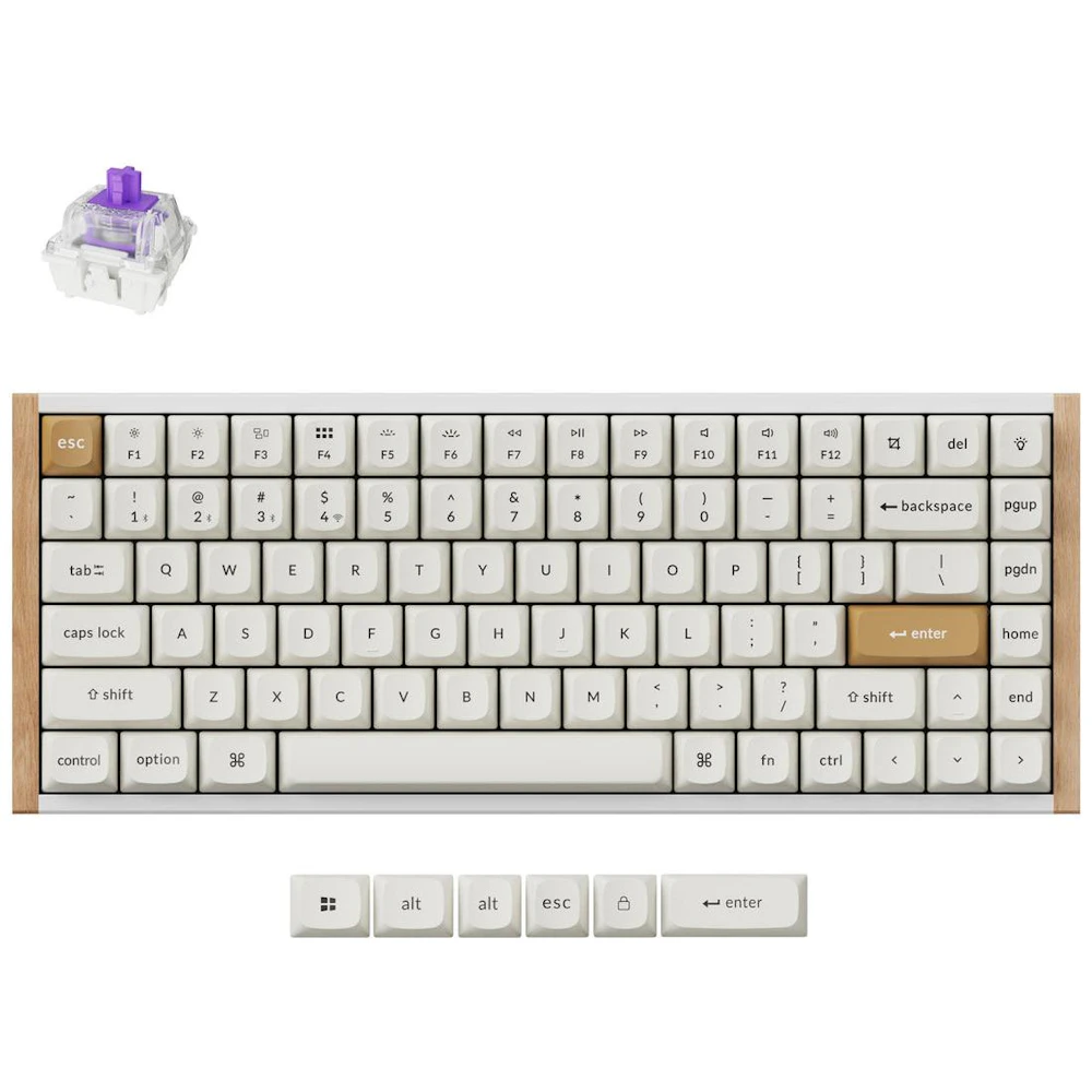 Keychron K2 HE Special Edition - 75% QMK RGB Wireless Custom Keyboard - White (Gateron Nebula Magnetic Switch)