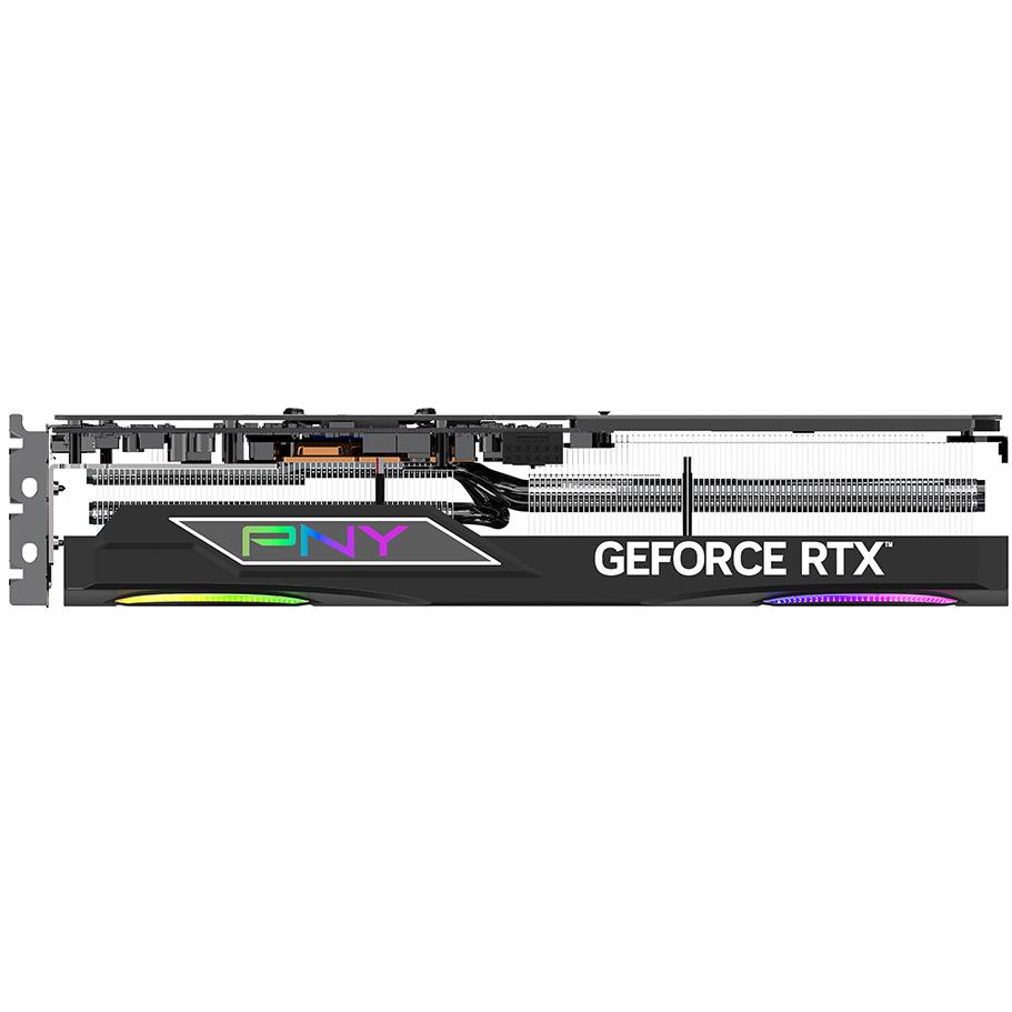 A large main feature product image of PNY GeForce RTX 5070 Ti ARGB OC 16GB