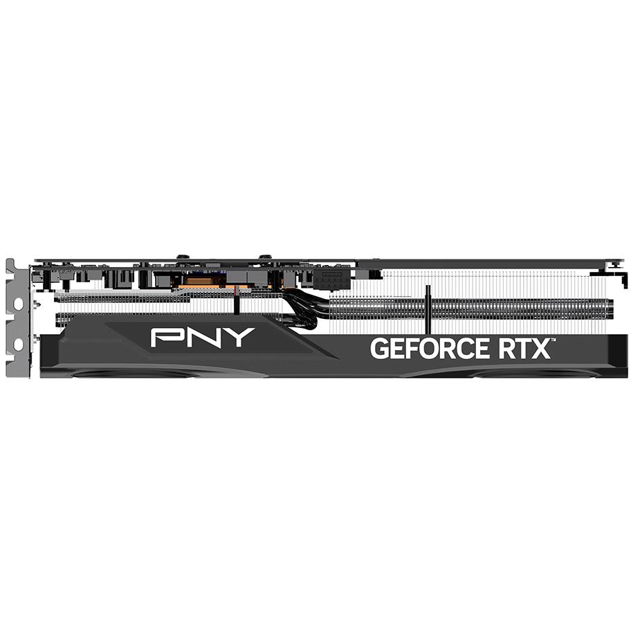 A large main feature product image of PNY GeForce RTX 5070 Ti OC 16GB GDDR7