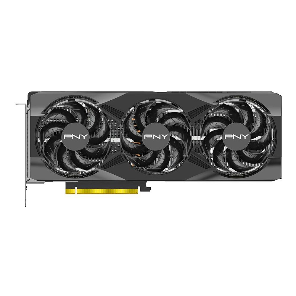 A large main feature product image of PNY GeForce RTX 5070 Ti OC 16GB GDDR7