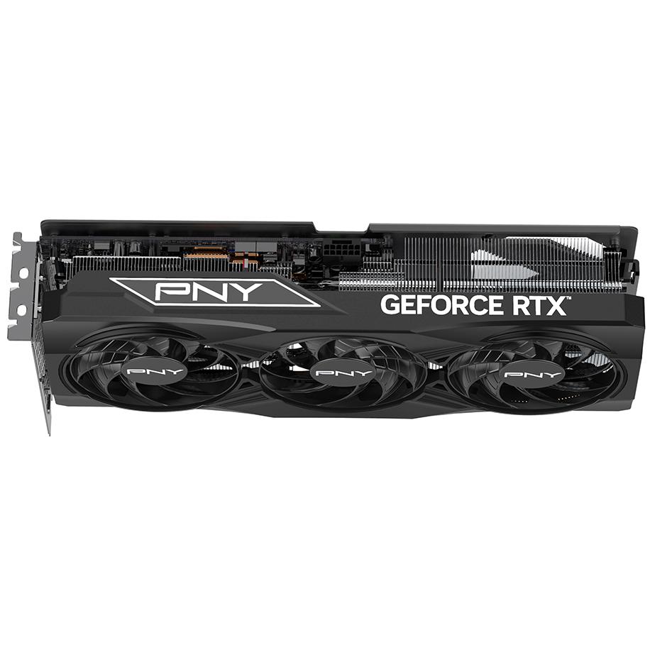A large main feature product image of PNY GeForce RTX 5070 Ti OC 16GB GDDR7