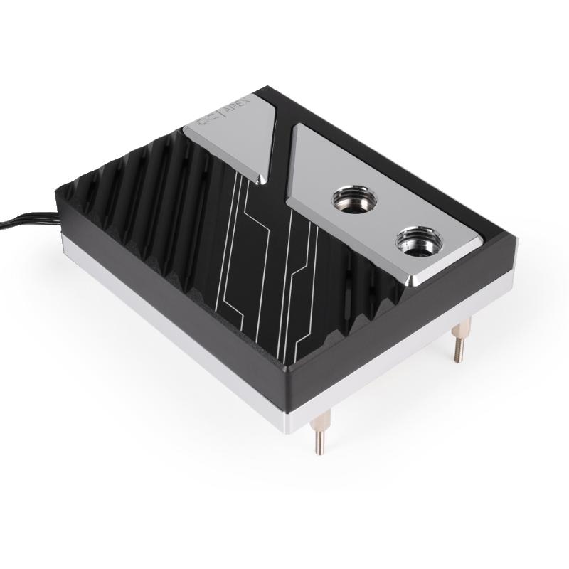 A large main feature product image of Alphacool Apex 1 ARGB CPU Water Block for AMD