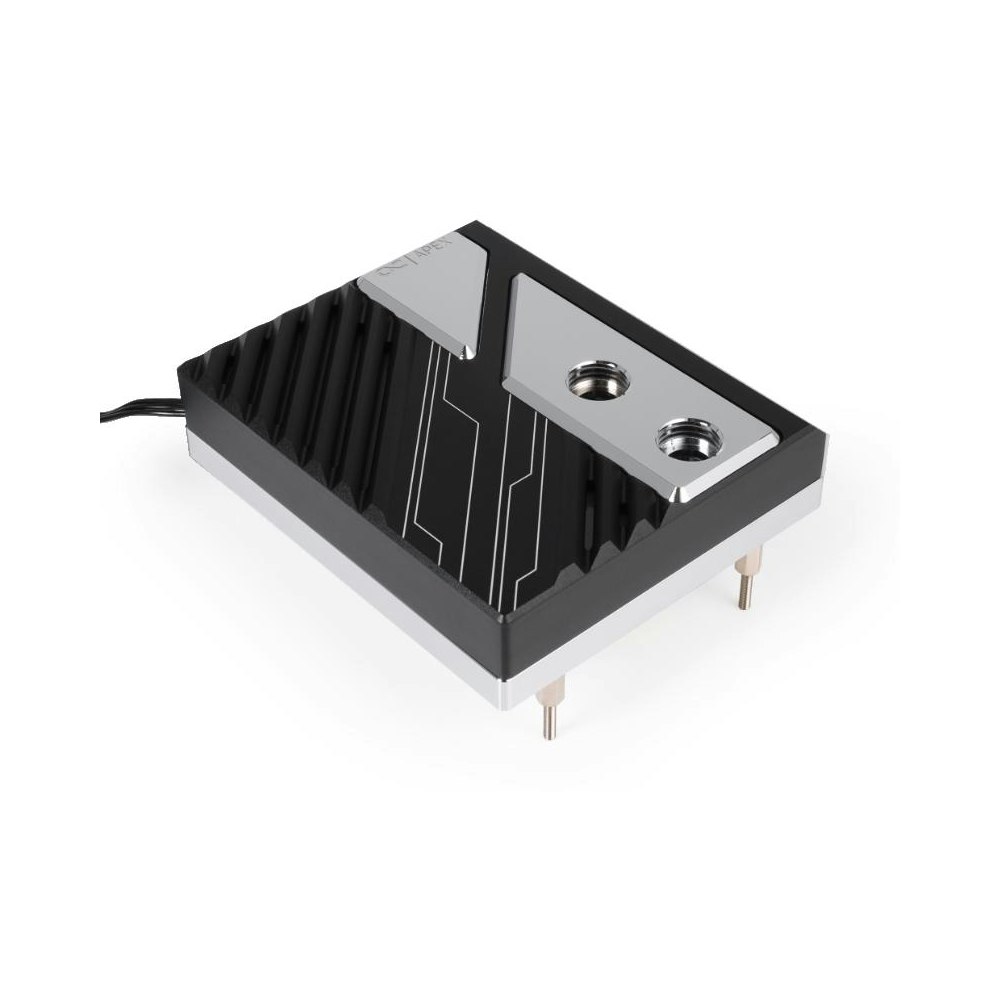 A large main feature product image of Alphacool Apex 1 ARGB CPU Water Block for AMD