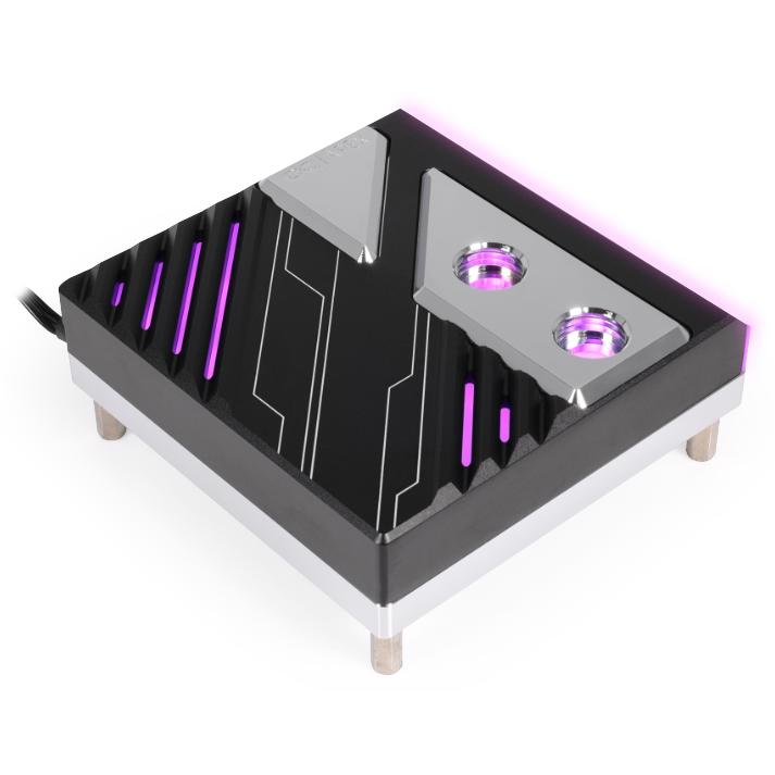 A large main feature product image of Alphacool Apex 1 ARGB CPU Water Block for Intel