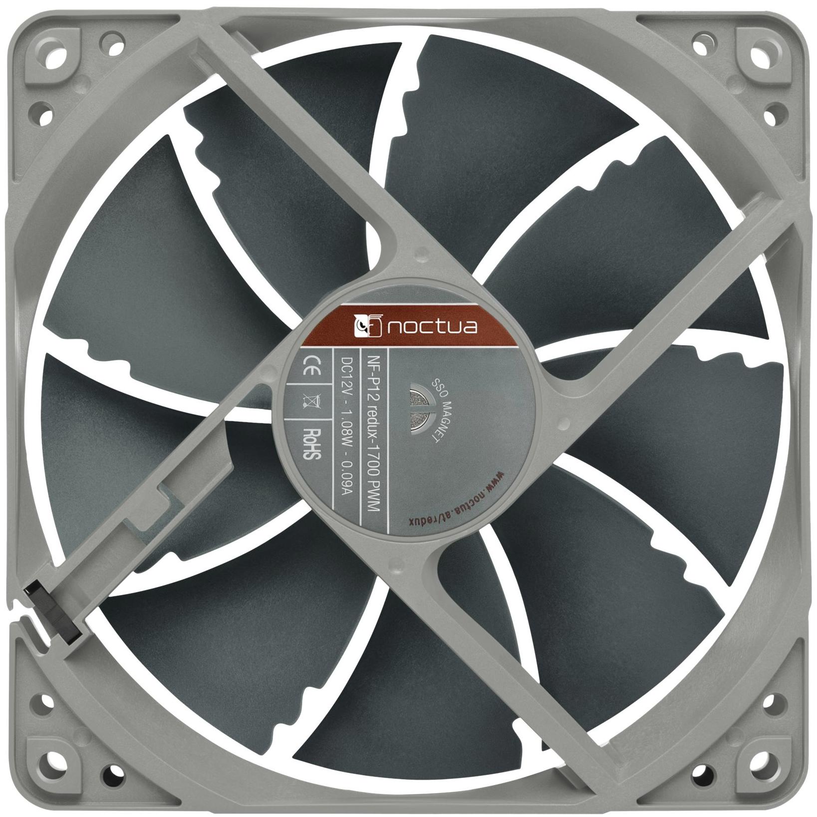 A large main feature product image of Noctua NF-P12 redux 1700 PWM - 120mm x 25mm 1700RPM Cooling Fan