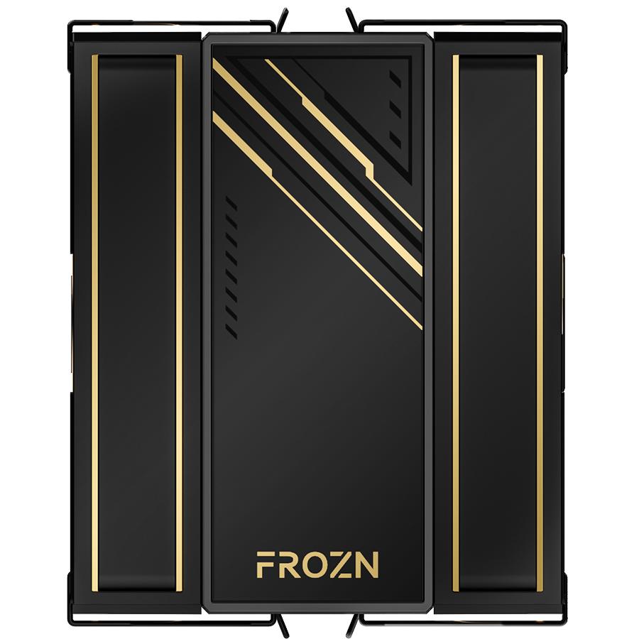 A large main feature product image of ID-COOLING FROZN A410 D CPU Cooler (Black/Gold)