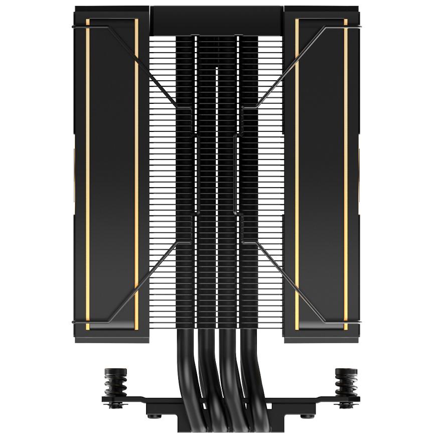 A large main feature product image of ID-COOLING FROZN A410 D CPU Cooler (Black/Gold)