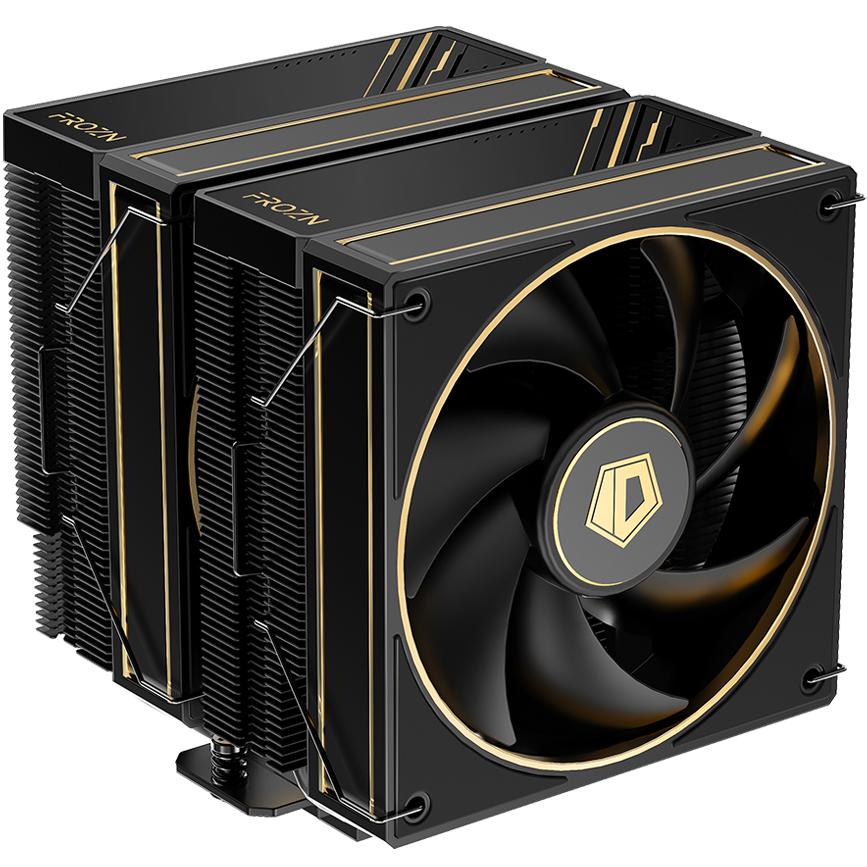A large main feature product image of ID-COOLING FROZN A620 Dual-Tower CPU Cooler (Black/Gold)